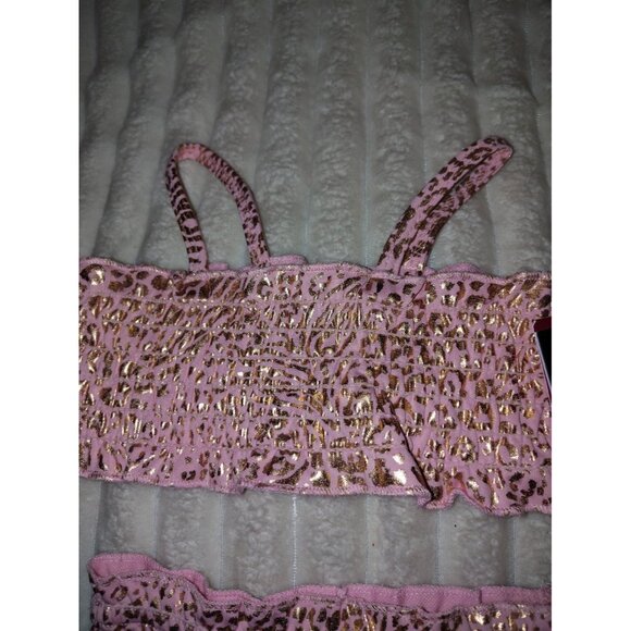 Vince Camuto Two Piece SwimSuit Toddler Girls Size 2T New with Tags Pink Gold - Picture 3 of 8